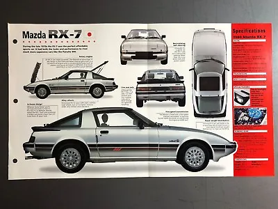 1978 - 1985 Mazda RX-7 Coupe Poster Spec Sheet Folder Brochure - RARE Awesome • $14.95