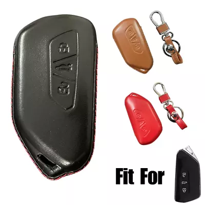 Genuine Leather Car Key Fob Case Cover For VW ID.3 ID.4 Golf 8 Seat MK 4 Teramon • $24.20