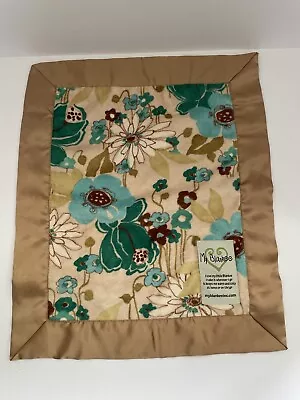 My Blankee Security Blanket Lovey Brown Flower Floral Pattern T66 • $19.95