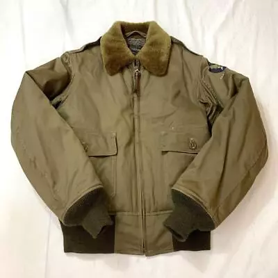 Buzz Rickson's B-10 Flight Jacket Khaki Cotton Size 36 Used From Japan • $460.38