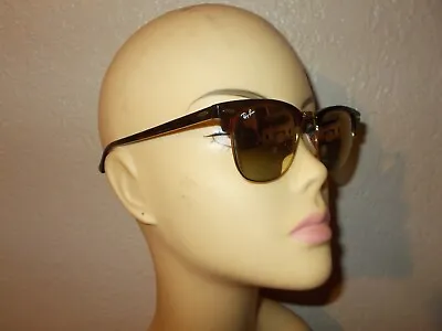 Ray Ban RB 3016 Clubmaster 990/7O Tortoise Frame Flash Mirror 49mm Sunglasses • $39.99