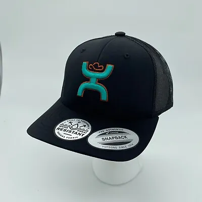 Hooey Youth Trucker Hat Sterling Snapback Hat Cap Black Logo Adjustable • $24.99