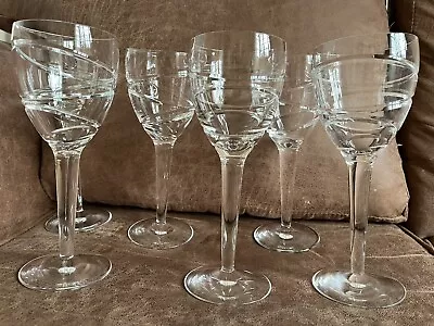 Stuart Crystal Jasper Conran Aura White Wine Glasses Set Of 6 • £225
