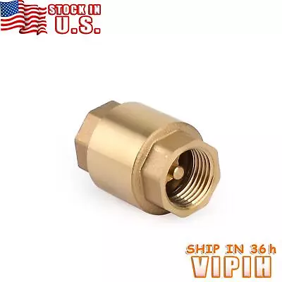 NEW 1× DN15 1/2  NPT In-Line Check Valve Brass Spring Loaded Inline 200PSI USA • $10.87