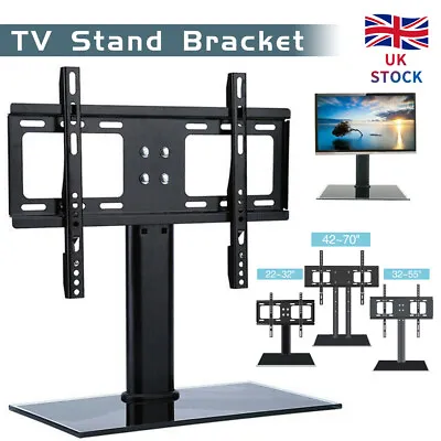 TV Stand Bracket Monitor Desk Top Table Mount For 22-70 Inch TV VESA Universal • £15.99