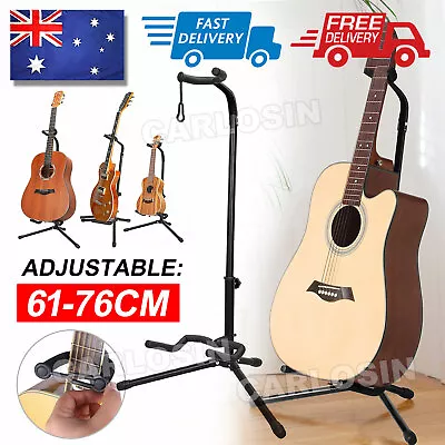 $15.95 • Buy Upgraded Folding Guitar Stand Bass Tripod Electric Acoustic Floor Holder Rack AU