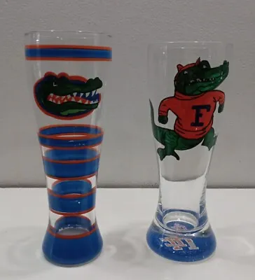 Lot 2 Florida Gators 16oz Pilsner Beer Glasses  • $18.97
