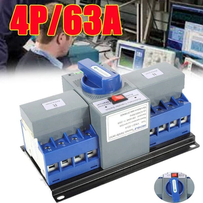 £26.89 • Buy 4P 63A Dual Power Automatic Transfer Switch~Generator Changeover Circuit Breaker
