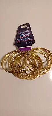 $5 • Buy DISCO 70'S GOLD BANGLES COSTUME ACCESSORIES - Child Size, NEW