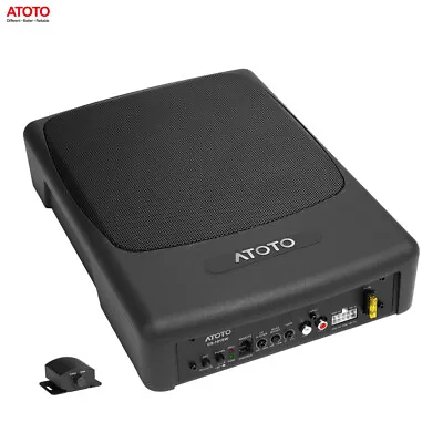 ATOTO 10  Car Audio Active Powered Subwoofer+Amp Slim Sub Bass Box Enclosure Kit • £158.39