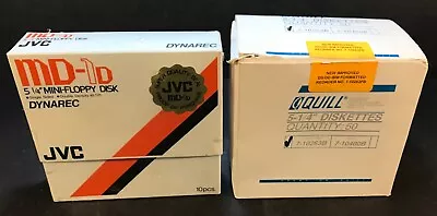 Vintage  Sealed Jvc And Quill 5 1/4'' Floppy Disks 60 Total • $30