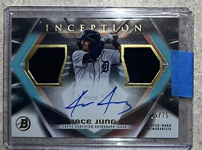 2023 Bowman Inception Jace Jung On Card Auto Dual Patch RC /75 Tigers • $59.99