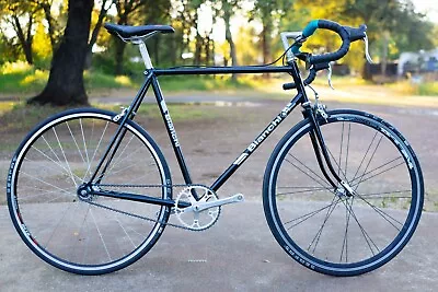 Vintage Bianchi Campione Del Mondo Colorado Springs Black Single Speed/Fixi Bike • $729.99