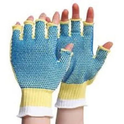4 X Marigold Fireblade  -cut Resistant  - Polka Dott  Fingerless Work Gloves • £9.95
