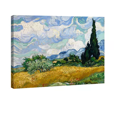 Canvas Print Van Gogh Painting Repro Wall Art Home Decor Wheat Field Picture • $49.99