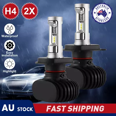 H4 LED Headlight Globes Kit Hi/Lo Beam 8000LM 6500K Super Bright White • $13.99