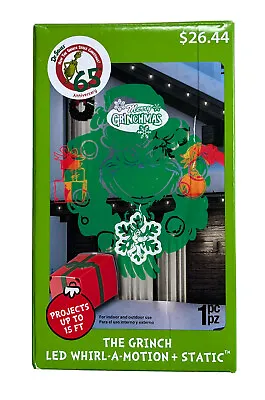 THE GRINCH LED Whirl-A-Motion Static Light Show Projector Christmas Holiday NEW • $18.99