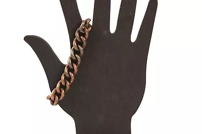 Copper Curb Chain Bracelet Vintage Arthritis Helper 7 Inches 50 Grams • $19.99