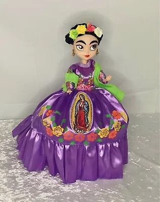 Frida Kahlo Doll Muñeca De Frida Kahlo Artesanal13 H Mexican Doll • $21