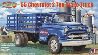 Atlantis 1955 Chevrolet 2 Ton Stake Truck 1:48 Scale Model Car Kit 1401 • $14.95