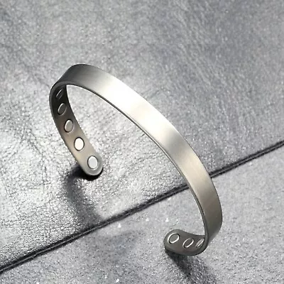 Magnetic Bracelet Therapy Weight Loss Arthritis Health Pain Relief Mens Bangle • £3.35