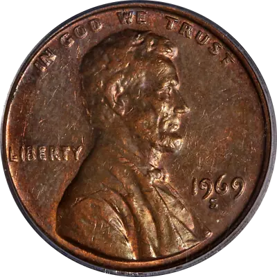 $22056 • Buy 1969-S Lincoln Cent Doubled Die Obverse PCGS AU53 Nice Eye Appeal Nice Strike
