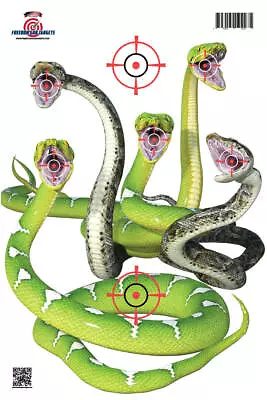 25x 3D Paper Shooting Targets For Range Gun Rifle Pistol Angry Snakes 12x18 • $12.89