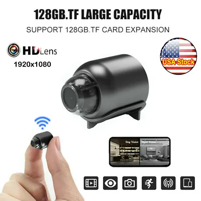 $40.39 • Buy Wifi Motion Detection Mini IP Camera Wireless CCTV Indoor Outdoor HD Camera USA