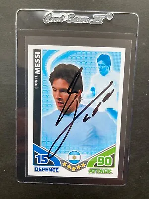 Topps Match Attax Lionel Messi WC 2010 Signed • £295