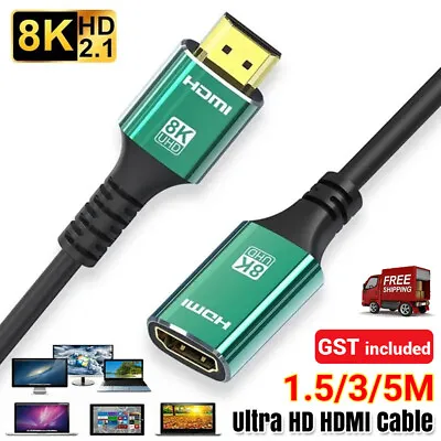 Premium HDMI Cable V2.1 Ultra HD 8K 2160p 3D High Speed Braided Ethernet HEC ARC • $9.86