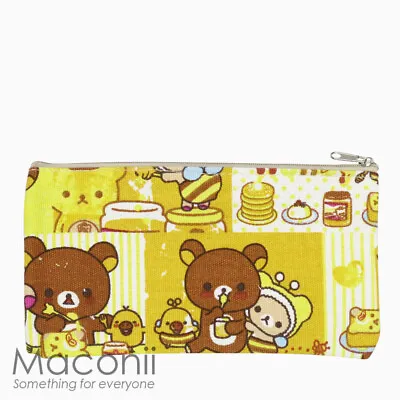 Rilakkuma Medium Pouch - Bear Anime Cartoon Wallet Makeup Pencil Case Holder • $6.95