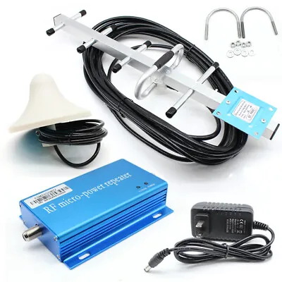 3G 4G 850/900MHz GSM/CDMA Repeater Cell Phone Signal Booster + Yagi Antenna Set • $36.10