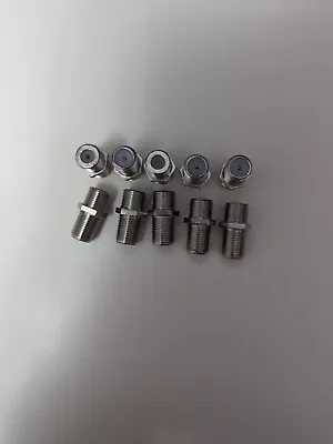 10 X F Type Connector Coupler For Joining Satellite Virgin Cables  • £2