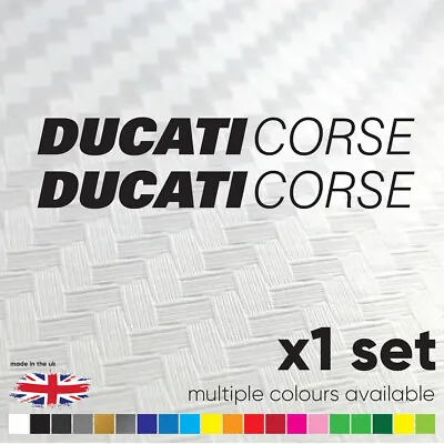DUCATI CORSE Decals / Stickers Motorbike Racing Motorcycle Tank Fairing 300mm • £5.69