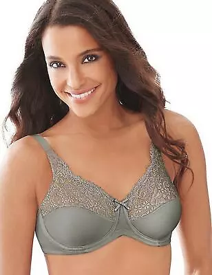 Maidenform Speciality Comfort Lace Minimiser Bra 50428 Underwired Lingerie Grey • £18