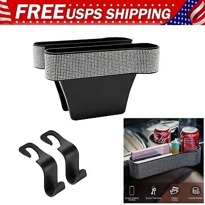 2Pack Car Seat Gap Filler Organizer With Cup Holder Car Console Side Storage Box • $12.99