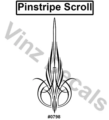 High-Quality Vinyl Pinstripe / Scroll Decal -Many Colors & Sizes- Free Shipping! • $15.50