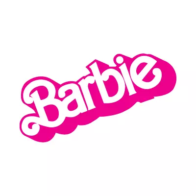 Hot Pink BARBIE / CUSTOM Logo Vinyl Wall Sticker Decal  Lots Of Sizes  10cm-1.5m • £37.99