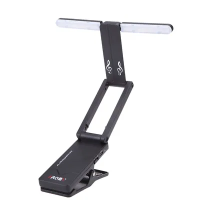 Foldable Music Stand Light Portable LED USB Rechargeable Clip On Piano Lamp D9Q0 • $22.48