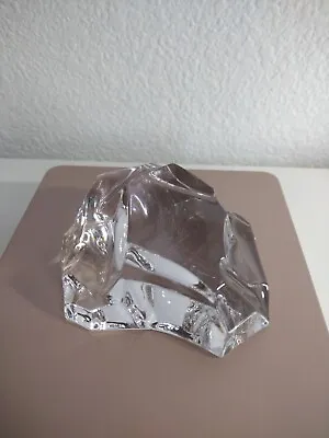 $25 • Buy Vintage Val St. Lambert Belgian Cut Crystal Organic Form Paper Weight Unique Art
