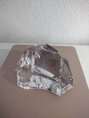 $25 • Buy Vintage Val St. Lambert Belgian Cut Crystal Organic Form Paper Weight Unique Art