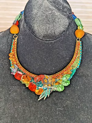 WENDY GELL Signed Parrot Choker Necklace Beautifully Crafted & Jeweled • $499.99