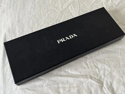 £14.95 • Buy PRADA Slim Empty Tie Black Box - 38cm X 14cm X 3.5cm