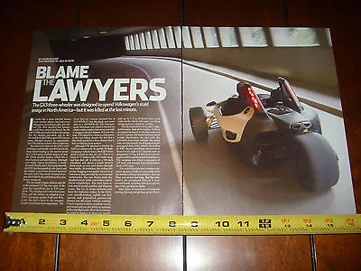 Vw Volkswagen Gx3 Reverse Trike 3 Wheel Concept Car - Original 2007 Article • $11.95