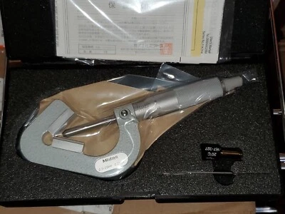 $269.95 • Buy Mitutoyo V-Anvil Micrometer 2.3-25mm 0.01mm 3 Flutes Cutting Head Tap Reamer