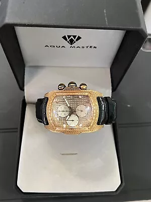Aqua Master Rose Gold  Bubble Lupah DiamondWrist Watch For Men • $50
