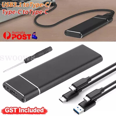$25.76 • Buy Aluminium M.2 NVMe SSD SATA TO USB 3.1 External Enclosure Storage Case Adapter