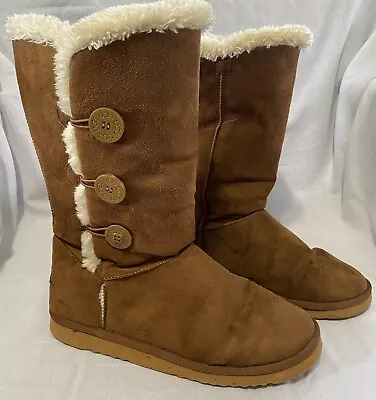 UGG Australia Bailey Button Triplet II Women's Boot Size 10 US- Chestnut • $36