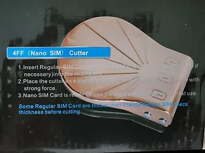 4ff Nano And Micro SIM Card Cutter • $9.99