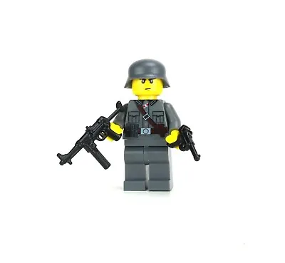 Axis MP40 Enemy WW2 Soldier Minifigure Army Made W/real LEGO® Minifigure • $20.54